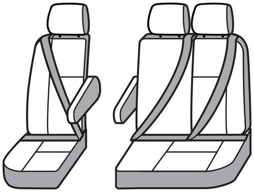 Covercraft SeatSaver Polycotton 1st Row Misty Gray Custom Seat Covers