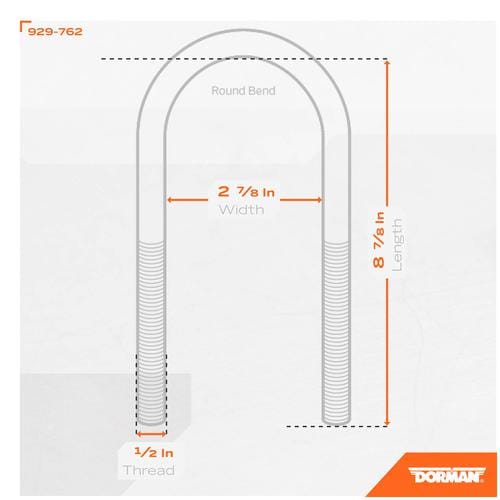 Dorman OE Solutions Axle U-Bolt Repair Kit 929762 | O'Reilly