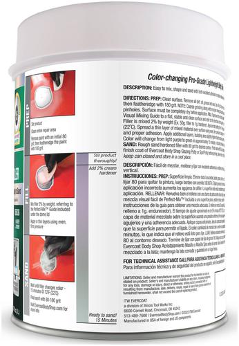 Evercoat Body Shop Body Filler 105036 | O'Reilly Auto Parts