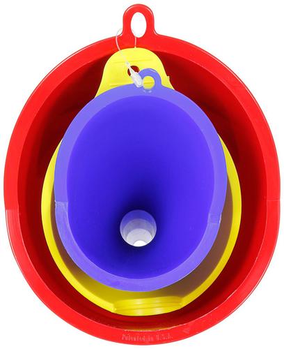 Hopkins FloTool Blue, Red, Yellow Plastic Funnel 10714MX3