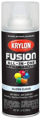 Krylon Fusion All-In-One 12 Ounce 12 Ounce Gloss Clear Spray Paint 2705 ...