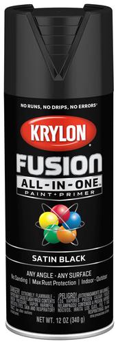 Krylon Fusion All-In-One 12 Ounce Black Spray Paint K02732007 | O'Reil