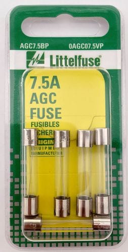 Littelfuse Blister Pack 7.5 Amp Glass Fuse AGC75BP | O'Reilly Auto Parts