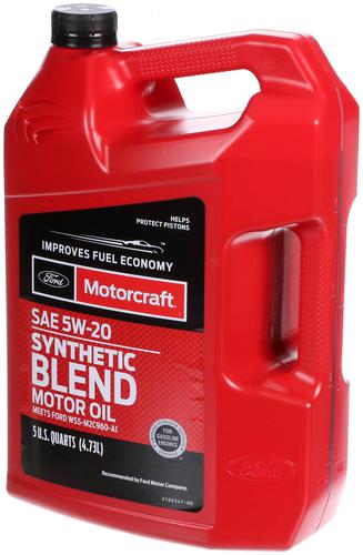 Motorcraft Synthetic Blend Motor Oil 5W-20 5 Quart XO5W205Q3SP | O'Rei