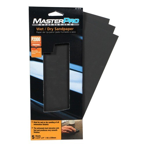 MasterPro Refinishing 2000 Grit Wet Or Dry Sandpaper 41510 O'Reilly