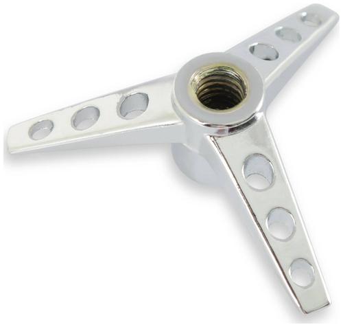 Mr. Gasket 5327G Dado Zigrinato Per Filtro Aria - Cromato 1/4"-20 Fili