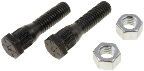 AP Exhaust 8pc 3/8" X 3 1/2" SAE Exhaust Manifold Studs + 8 Flanged Self-Locking Nuts