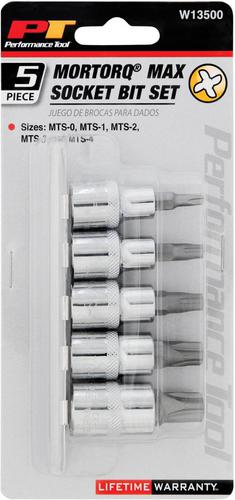 Performance Tool 9-Piece 1/2-Inch Drive SAE Socket Set - Chrome Vanadium Steel - View #4