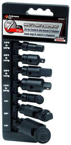 Powerbuilt 7-Piece Impact Universal Joint & Adapter Set – Part #647095