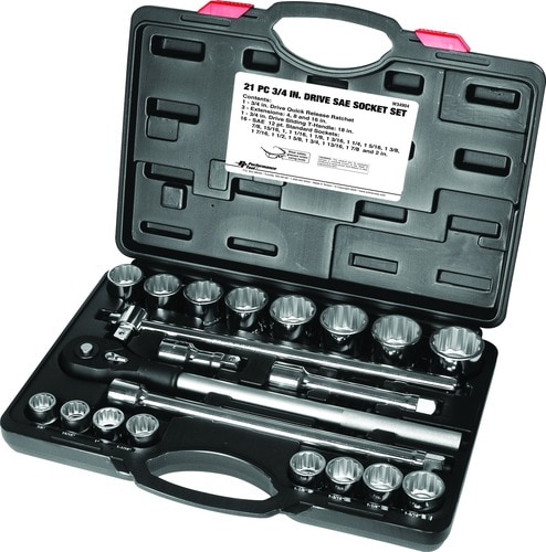 sae　オコルスセット Performance 21 Piece 3/4 Inch Drive 12 Point SAE Socket Set W34904