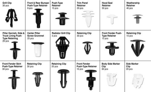 242-Piece Honda Trim Clip Assortment Kit - Bumper Fender Hood Retainer Clips + Tool 3 thumbnail image