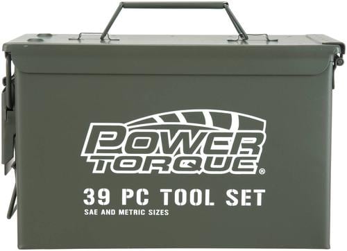 Power Torque Ammo Style Can 39 Piece 3/8 Inch Drive 6, 12 Point