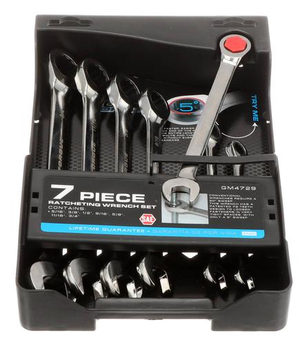 Power torque 7 piece ratcheting wrench set discount