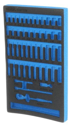Power Torque Tools Empty Foam Organizer; 47 Compartment 1/4 Inch