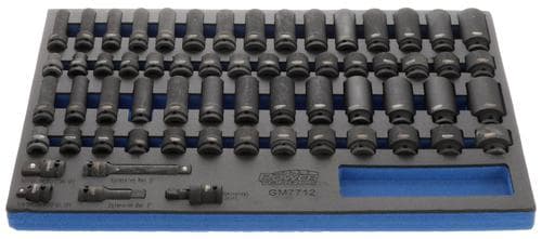 Power Torque 62 Piece 1 2 Inch Drive 6 Point SAE Metric Socket Set GM7712PT O Reilly Au