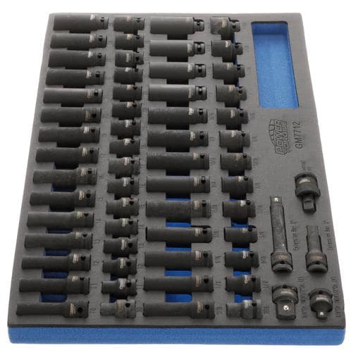 Power Torque 62 Piece 1 2 Inch Drive 6 Point SAE Metric Socket Set GM7712PT O Reilly Au