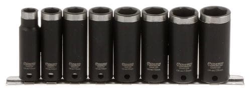 Power Torque 9 Piece 3/8 Inch Drive Deep 6 Point Metric Socket Set