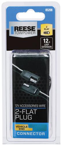 Trailer End Light 4 Flat Molded Plug with 8' Wire - The Trailer Shoppe