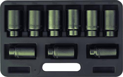 Uimoso 8-Piece 3/4" Drive Deep Impact Axle Nut Socket Set - SAE 6-Point Spindle Sockets