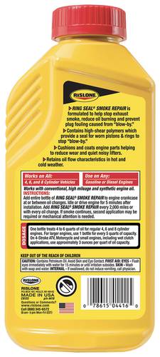 Rislone High Mileage Ring Seal Smoke Repair16 Ounce 4416 | O