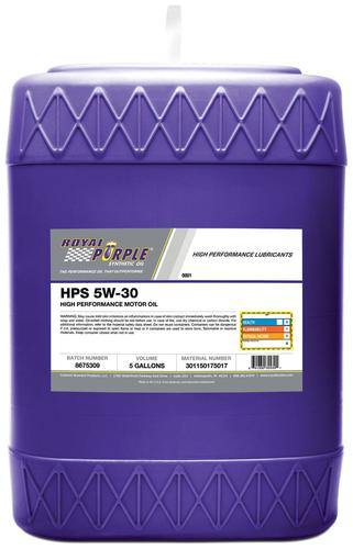 Royal Purple HPS Full Synthetic Motor Oil 5W-30 5 Gallon HPS5305