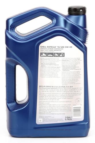 Shell Rotella T6 Full Synthetic Motor Oil 5W-40 1 Gallon SYN5401