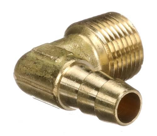 2-Pack 3/8 NPT 90 Degree Brass Elbow Fittings - Barbed Hose Connectors For Fuel, Air & Water Systems