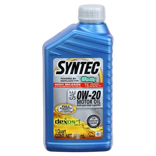 SYNTEC High Mileage Full Synthetic 0W-20 Motor Oil 1 Quart