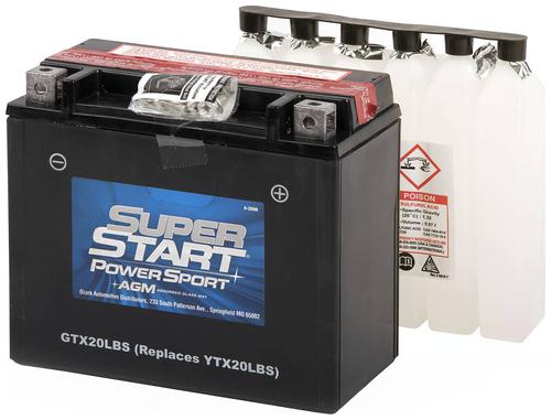 Super Start Power Sport AGM Battery Group Size BTX20L-BS GTX20LBS | O ...