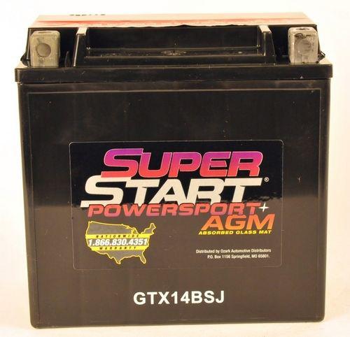 Super Start Power Sport Battery Group Size BTX14-BS AGM GTX14BSJ | O ...