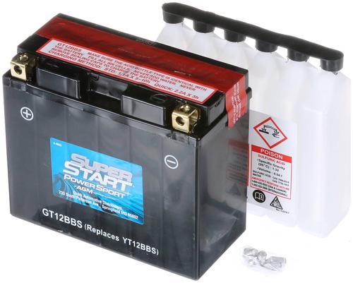 Super Start Power Sport AGM Battery Group Size BT12B-BS SUGT12BBSFP