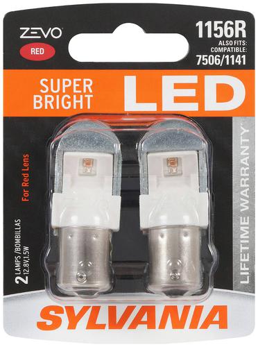 SYLVANIA 1156R High Performance Red ZEVO LED Mini Bulb (Pack