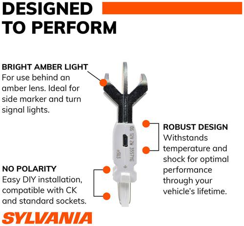 SYLVANIA 3157 High Performance Amber ZEVO LED Mini Bulb SYLVANIA 3157 High Performance Amber ZEVO LED Mini Bulb