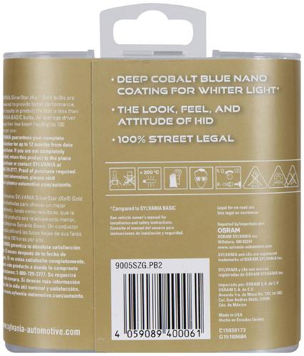 Sylvania 9005 SilverStar Halogen Headlight Bulbs – Pair (2 Bulbs), Cool White