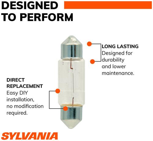 SYLVANIA DE3423 Long Life Incandescent Mini Bulb (Pack of 2