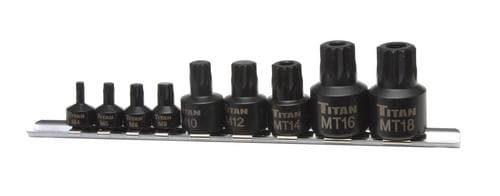 Titan 9 Piece 1/4, 3/8, 1/2 Inch Drive 12 Point Metric