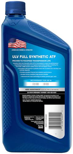 Valvoline Full Synthetic Ultra Low Viscosity A/T Fluid 1