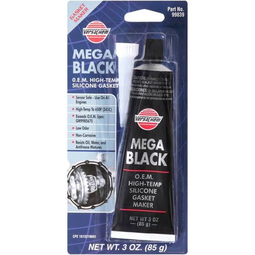 VersaChem Mega Black 3 Ounce High Temperature Silicone Gasket Maker 9