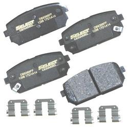 Wagner ThermoQuiet PD1296 Ceramic Disc Pad Set With Installation Hardware Rear