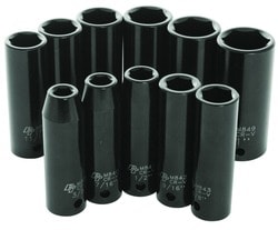 Performance 11 Piece 1/2 Inch Drive 6 Point SAE Socket Set  image
