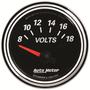 Auto Meter Designer Black 2-1/16 Inch Voltmeter Gauge