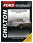 Chilton 88-00 Lincoln Coupes, Sedans Repair Manual