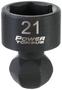 Power Torque 21mm Impact Socket 1/2 Inch Drive Standard 6 Point