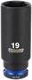 Power Torque 19mm Impact Socket 3/8 Inch Drive Deep 6 Point
