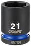 Power Torque 21mm Impact Socket 1/2 Inch Drive Standard 6 Point