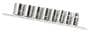 Power Torque 9 Piece 3/8 Inch Drive Standard 12 Point SAE Socket Set