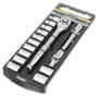 Power Torque 15 Piece 1/2 Inch Drive Standard 12 Point SAE Socket Set