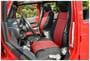 Rugged Ridge Black, Red Bucket, High Back Seat Cover