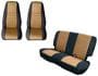 Rugged Ridge Black, Tan Seat Cover Kit