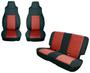 Rugged Ridge Black, Red Seat Cover Kit